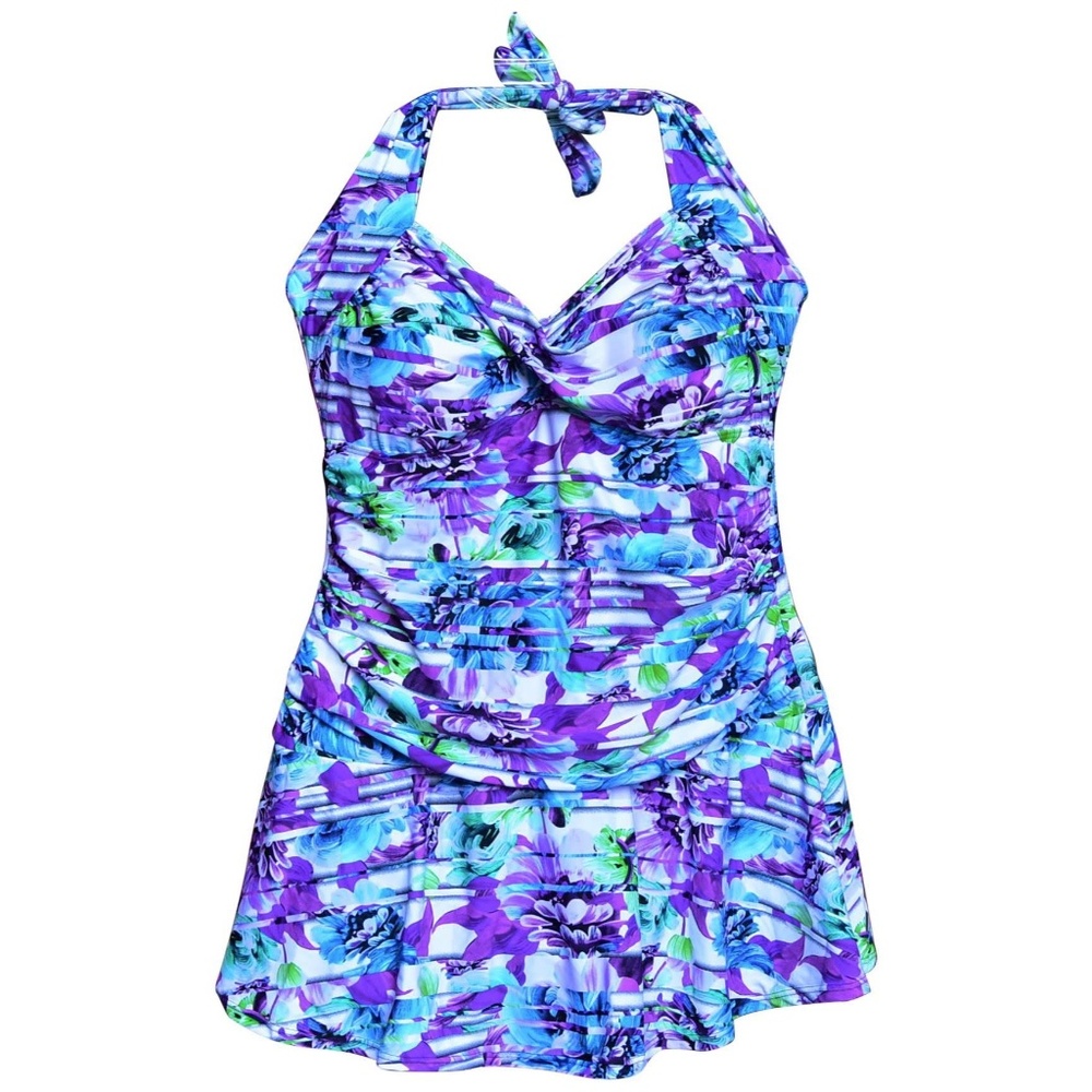 NWT NWSC Women's Plus Size Swimdress Swimsuit 20W